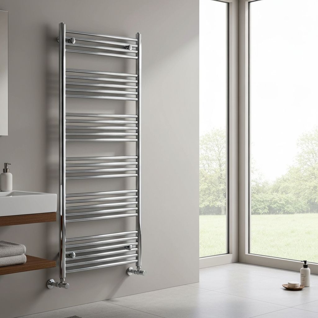 Designer Badheizkörper Chrom 1600x500