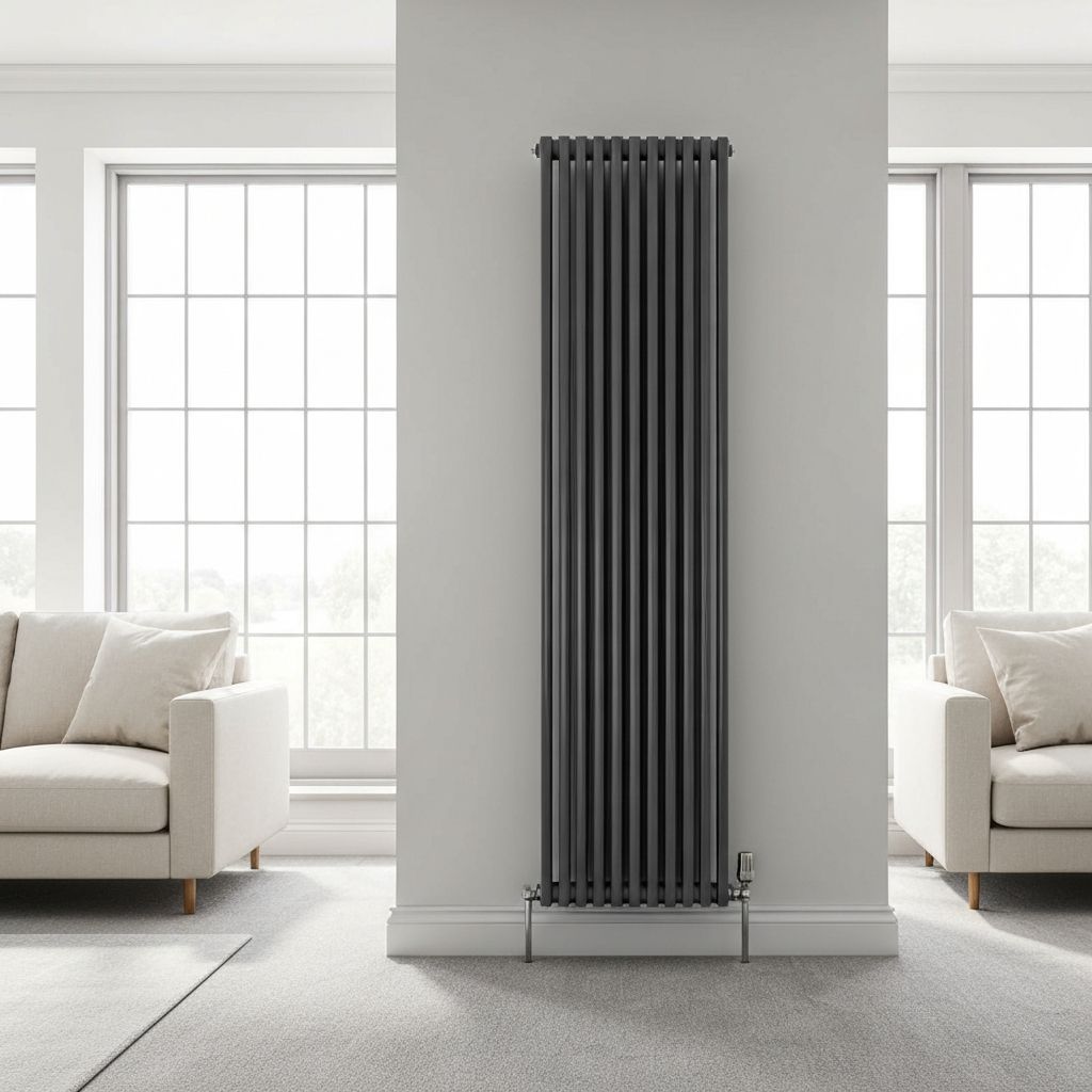 Design Heizkörper Vertikal Anthrazit 1800x600