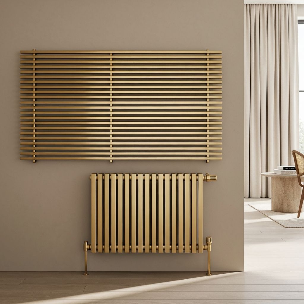 Luxus Design Heizkörper Horizontal Gold
